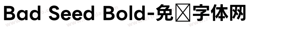Bad Seed Bold字体转换